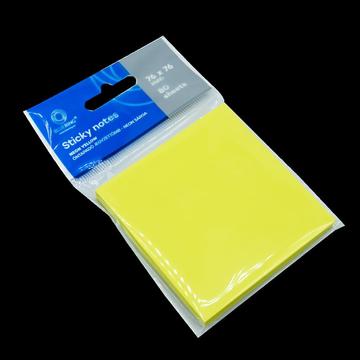 Jegyzettömb öntapadó, 76x76mm, 80lap, Bluering® , neon sárga