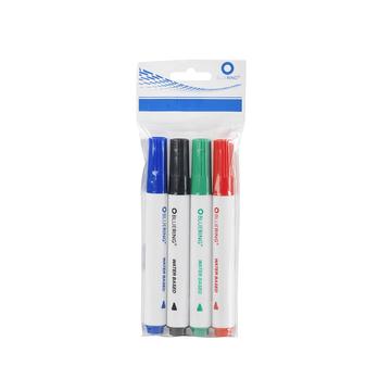 Flipchart marker készlet, rostirón vizes kerek végu 3mm, Bluering®, 4 klf. szín
