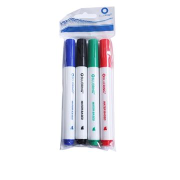 Flipchart marker készlet, rostirón vizes vágott végu 1-4mm, Bluering®, 4 klf. szín