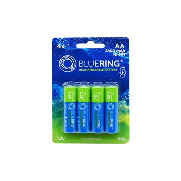 Elem töltheto akku AA ceruza HR6 2600mah 4 db/csomag, Bluering® 