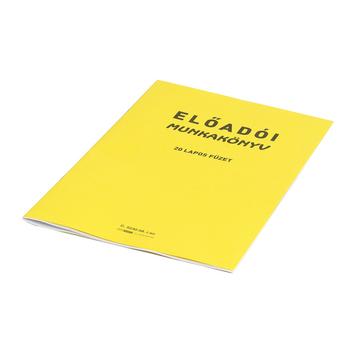 Eloadói munkakönyv 20lapos füzet C.5230-58