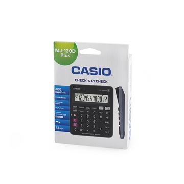 Számológép asztali 12 digit nagy, döntött kijelzo Casio MJ 120 D PLUS fekete