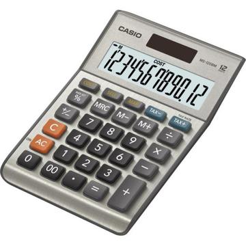 Számológép asztali 12 digit nagy, döntött kijelzo Casio MS 120 B MS ezüst