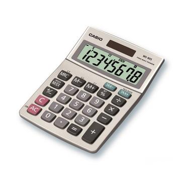 Számológép asztali 8 digit nagy, döntött kijelzo Casio MS 80 B S ezüst