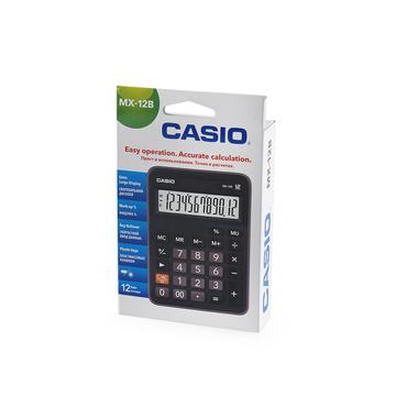 Számológép asztali 12 digit, döntött kijelzo Casio MX12B fekete