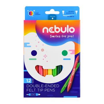 Rostirón, filctoll készlet, vízbázisú kétvégu Nebulo 12 klf. szín
