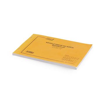 Készletbevételezési bizonylat A5 25x4lapos fekvo 12-134/V. 10 tételes
