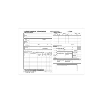Belföldi kiküldetési rendelvény és költségelszámolás 25x2lapos tömb A4, fekvo B.18-70/UJ/V