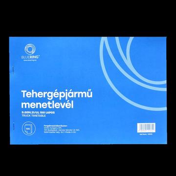 Tehergépjármu menetlevél A4, 100 lapos D.GEPJ.21/UJ Bluering®
