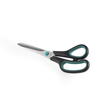 Olló 21cm, muanyag fekete-zöld nyél Bluering® 