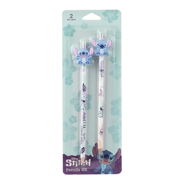 Grafitceruza-Stitch-2-HB-kerek-színes-radírral-bliszterben-2-db