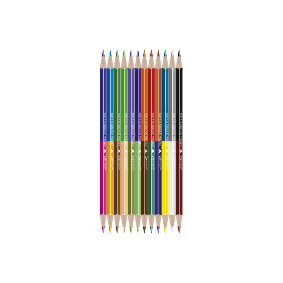 Színes ceruza készlet, kétvégű duocolor 12/24 szín Connect 24 klf. szín 