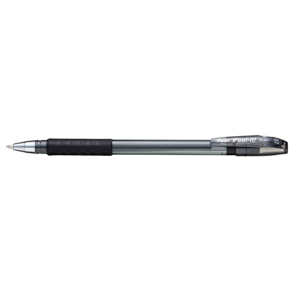 Golyóstoll kupakos 0,35mm, háromszög fogózóna Pentel Feel it BX487-A, írásszín fekete