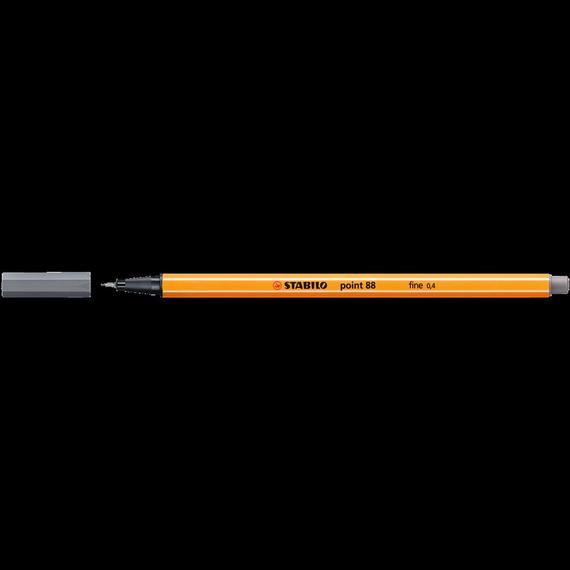 Rostirón, tűfilc 0,4mm, STABILO Point 88 sötétszürke