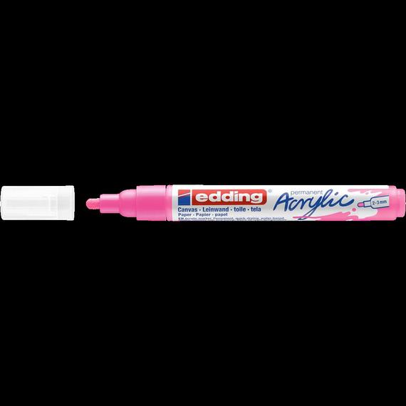 Akril marker 2-3mm, Edding 5100 neon rózsaszín 