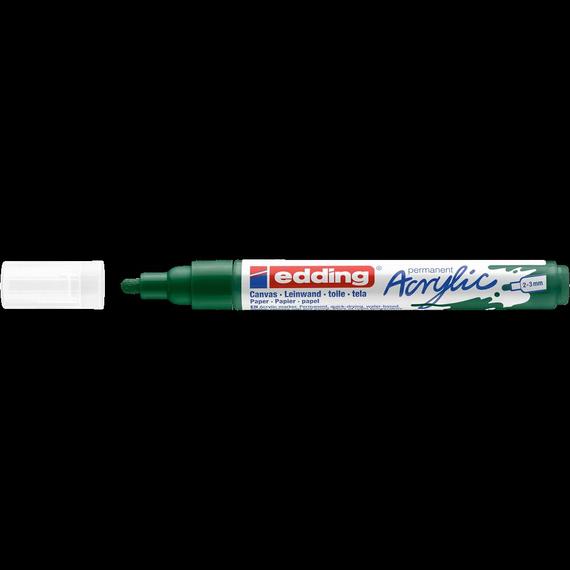 Akril marker 2-3mm, Edding 5100 moha zöld 