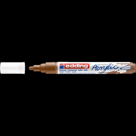 Akril marker 2-3mm, Edding 5100 mogyoró 