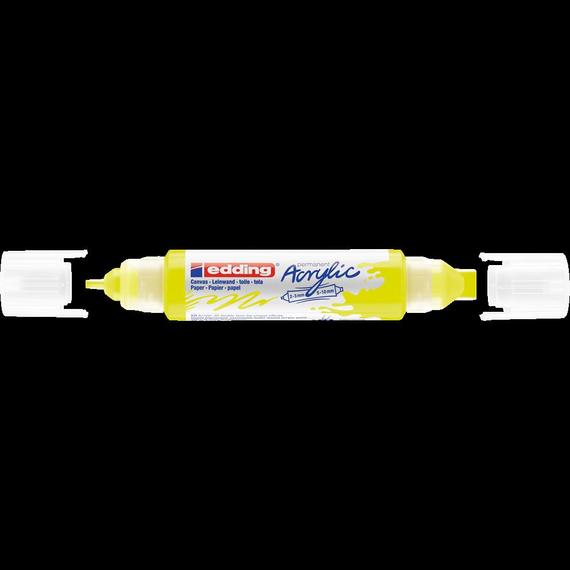 Akril marker 2-3mm, és 5-10mm, 3D kétvégű Edding 5400 neon sárga