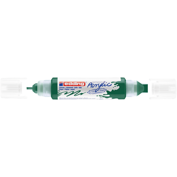 Akril marker 2-3mm, és 5-10mm, 3D kétvégű Edding 5400 moha zöld