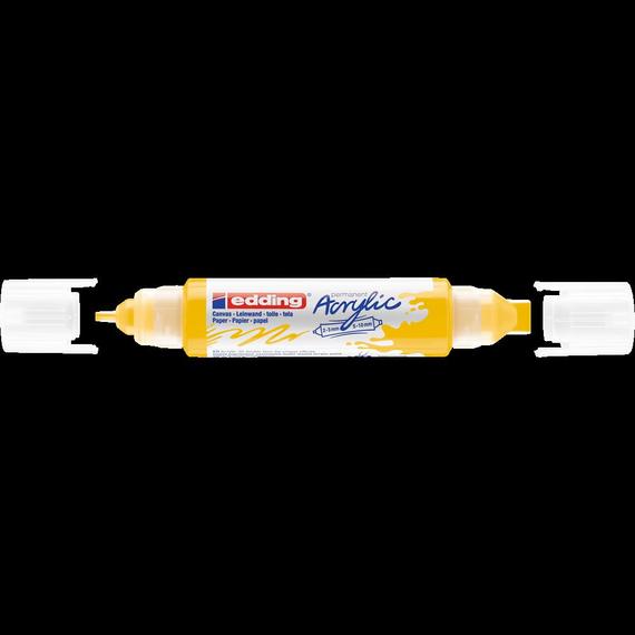 Akril marker 2-3mm, és 5-10mm, 3D kétvégű Edding 5400 citromsárga