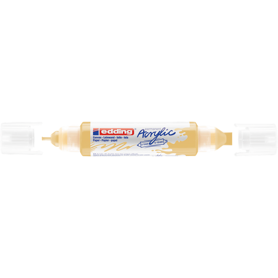 Akril marker 2-3mm, és 5-10mm, 3D kétvégű Edding 5400 pasztell citromsárga