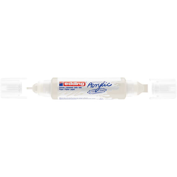 Akril marker 2-3mm, és 5-10mm, 3D kétvégű Edding 5400 fehér