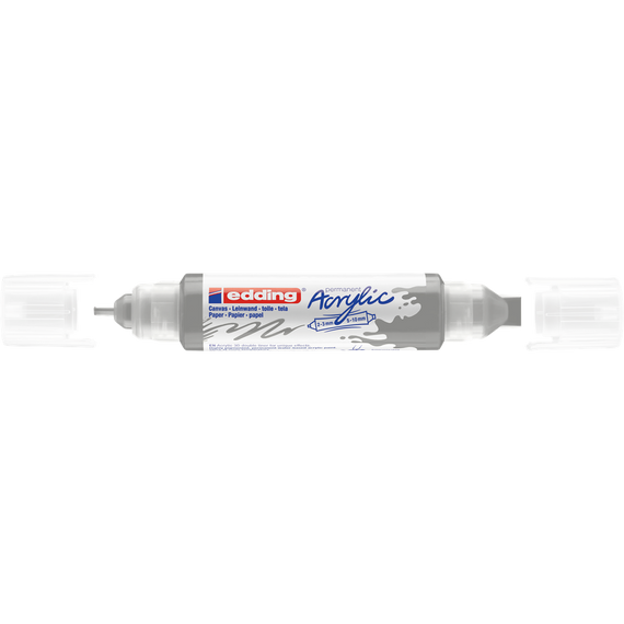 Akril marker 2-3mm, és 5-10mm, 3D kétvégű Edding 5400 ezüst