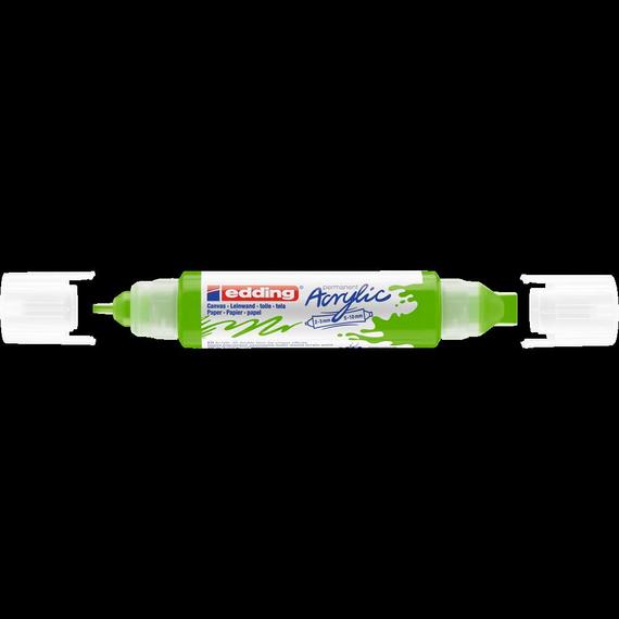 Akril marker 2-3mm, és 5-10mm, 3D kétvégű Edding 5400 sárgászöld