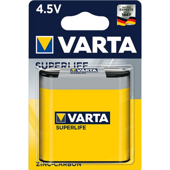 Elem 4,5V 3LR12 Superlife féltartóslapos 1 db/csomag, Varta 