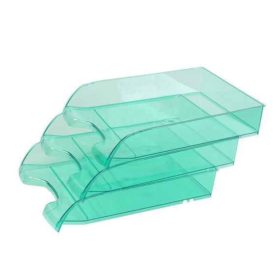 Irattálca muanyag 550 extra széles 345x270x67mm, Bluering®, áttetszo zöld