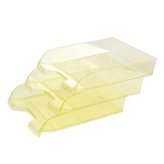 Irattálca muanyag 550 extra széles 345x270x67mm, Bluering®, áttetszo sárga 