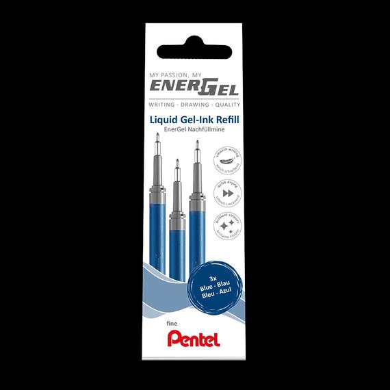 Tollbetét tűhegyű 3 db/csomag 0,25mm Pentel EnerGel LRN5-3C írásszín kék