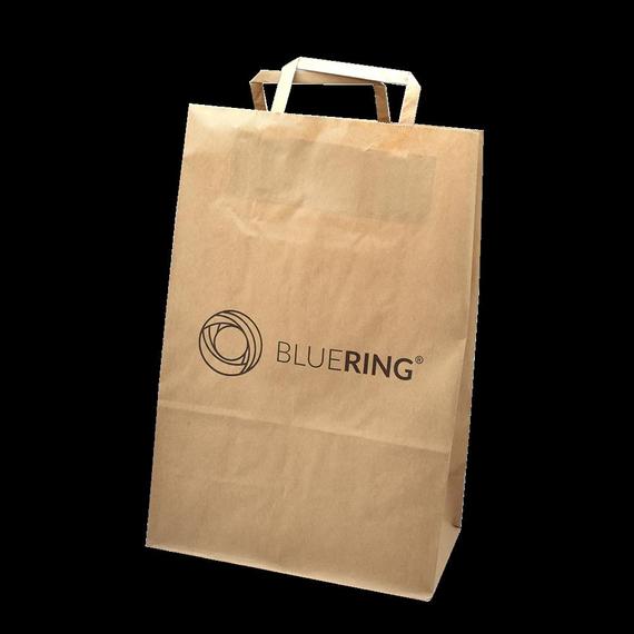 Szalagfüles papírtáska 26x12x36cm Bluering® barna