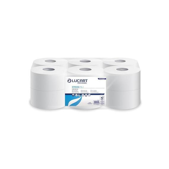 Toalettpapír 2 rétegű közületi átmérő: 19 cm 100 % cellulóz 12 tekercs/karton Aquastream 150 Lucart_812223J hófehér