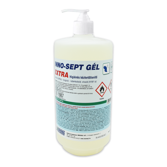 Kéz- és borfertotleníto gél pumpás 1 liter INNO SEPT GÉL EXTRA