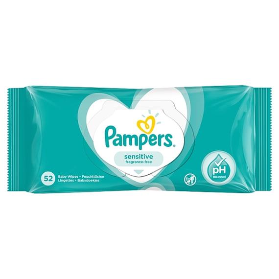 Nedves törlokendo 52 lap/csomag Pampers Sensitive