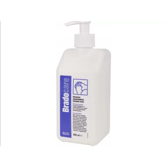 Kézbalzsam pumpás 500 ml glicerines munkavédelmi Bradocare