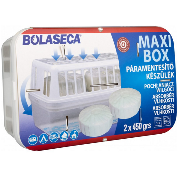 Páramentesíto készülék + 2 db utántölto tabletta Bolaseca Maxi Box