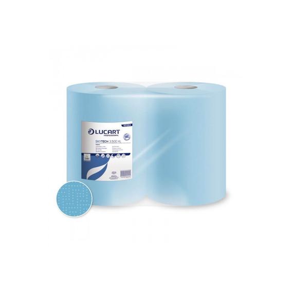 Ipari törlo 3 rétegu átméro: 26 cm 500 lap/tekercs cellulóz kék 2 tekercs/karton Strong Blue 3.500 Lucart_851283