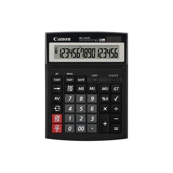 Számológép asztali 16 számjegy, döntött kijelzo, Canon, WS-1610T