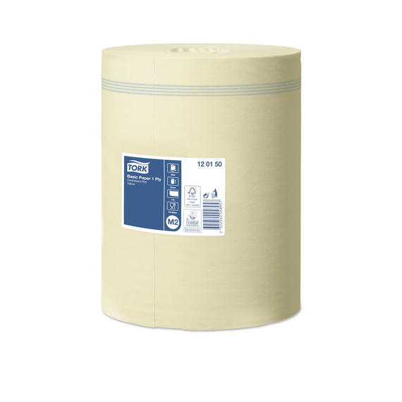 Kéztörlo 1 rétegu tekercses átméro: 19 cm belsomagos M2 Universal Tork_120150 sárga