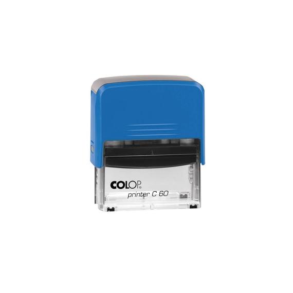 Bélyegzo C60 Printer Colop átlátszó kék ház/fekete párna