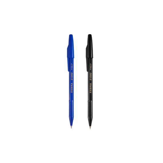 Golyóstoll 0,7mm, kupakos, fekete  B1000 Zebra, írásszín fekete