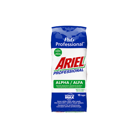 Mosópor 15 kg Ariel Alfa Whitemax