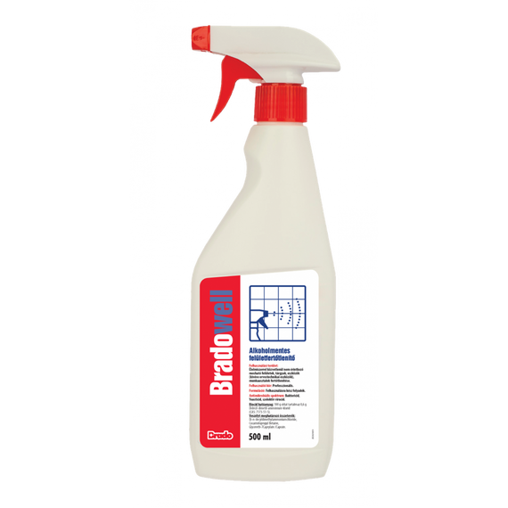 Felületfertotleníto antibakteriális tisztító folyadék szórófejes 500 ml Bradowell