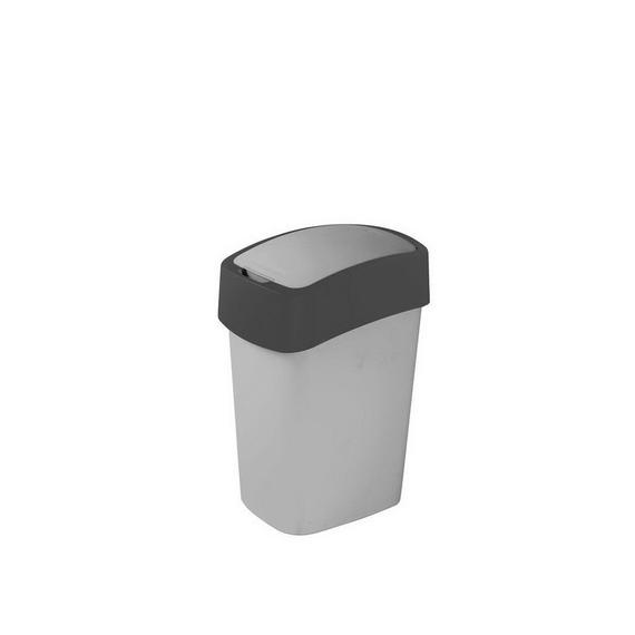 Szemetes kuka billeno fedéllel műanyag 10 literes Curver ezüst/grafit