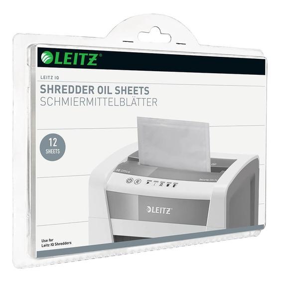 Olajozólap iratmegsemmisítohöz, 12 lap/csomag, Leitz