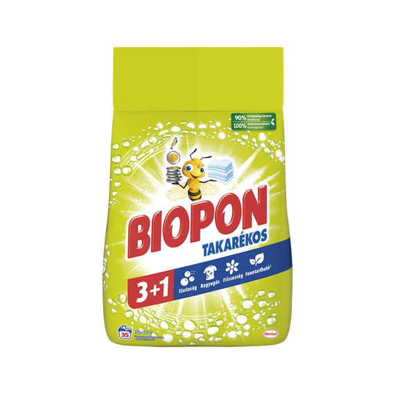 Mosópor 2,1 kg (35 mosás) fehér ruhákhoz Biopon Takarékos