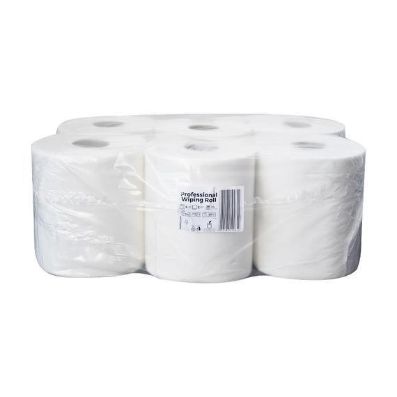 Kéztörlo 2 rétegu tekercses átméro: 19 cm 100% cellulóz 90 m/tekercs 6 tekercs/karton Bluering® hófehér