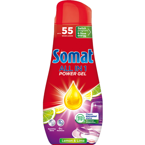Mosogatógél 990 ml All in One Somat Lemon